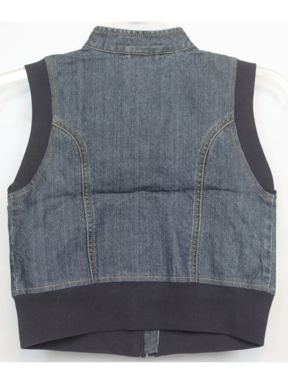 2007 Gymboree School Girls Rock Denim Vest sz 8 Rhinestone Crown Jacket Band Sty